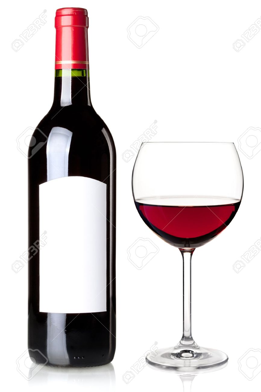 Vin Rouge En Bouteille Avec Tiquette Vierge Et De Verre Isol Sur Vin Rouge En Bouteille Avec Tiquette Vierge Et De Verre Isol Sur