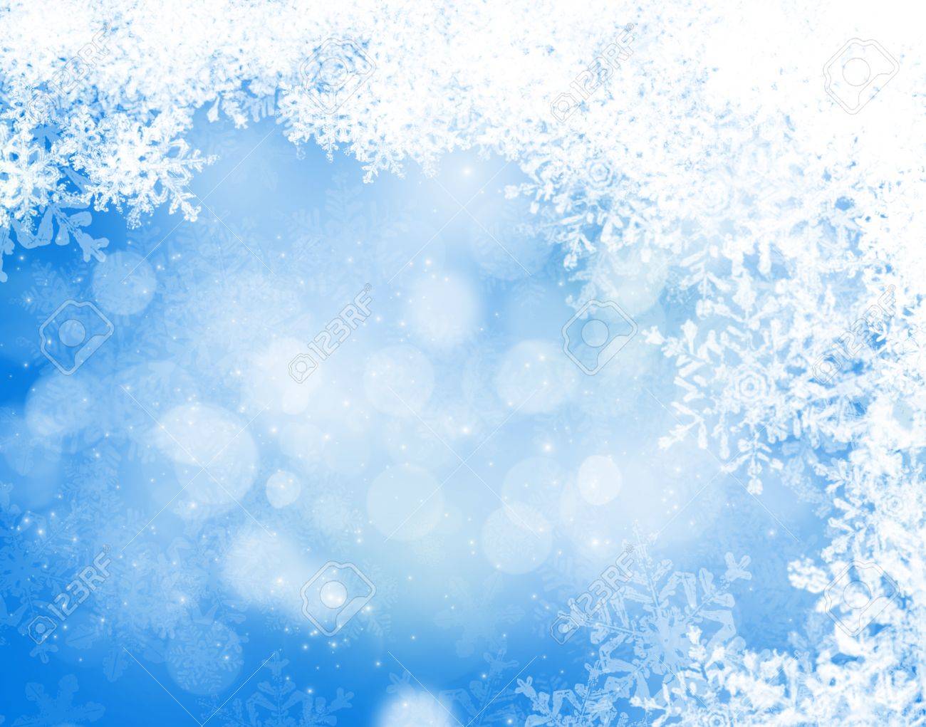 Abstract Blue And White Christmas Background With Snowflakes Stock Photo Picture And Royalty Free Image Image