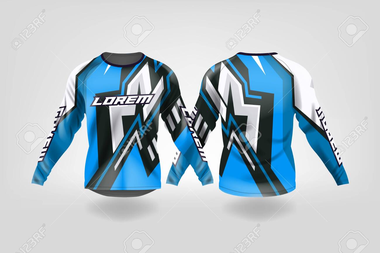 Download T Shirt Sport Design Template Long Sleeve Soccer Jersey Mockup Royalty Free Cliparts Vectors And Stock Illustration Image 130417660