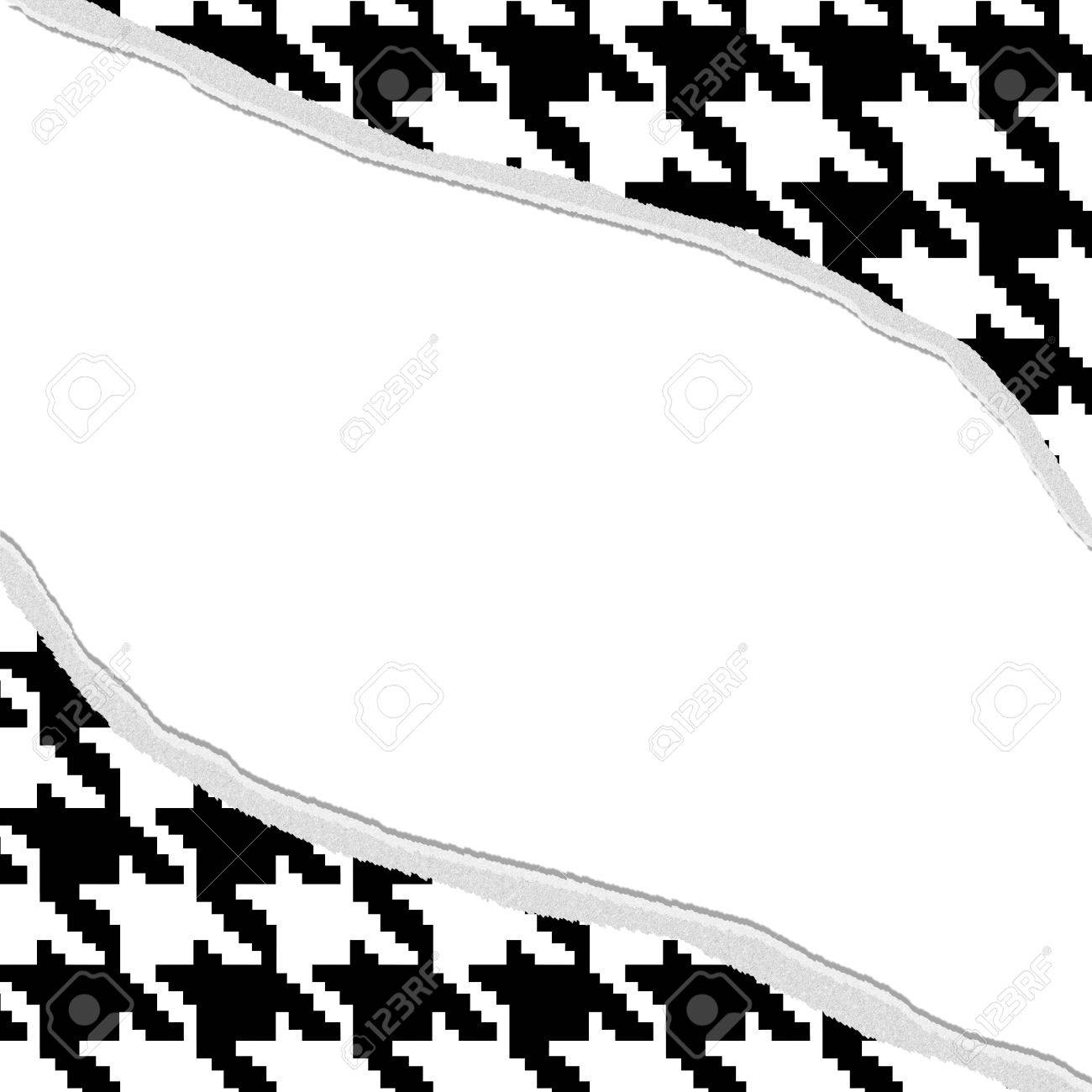 houndstooth torn background for your message or invitation with
