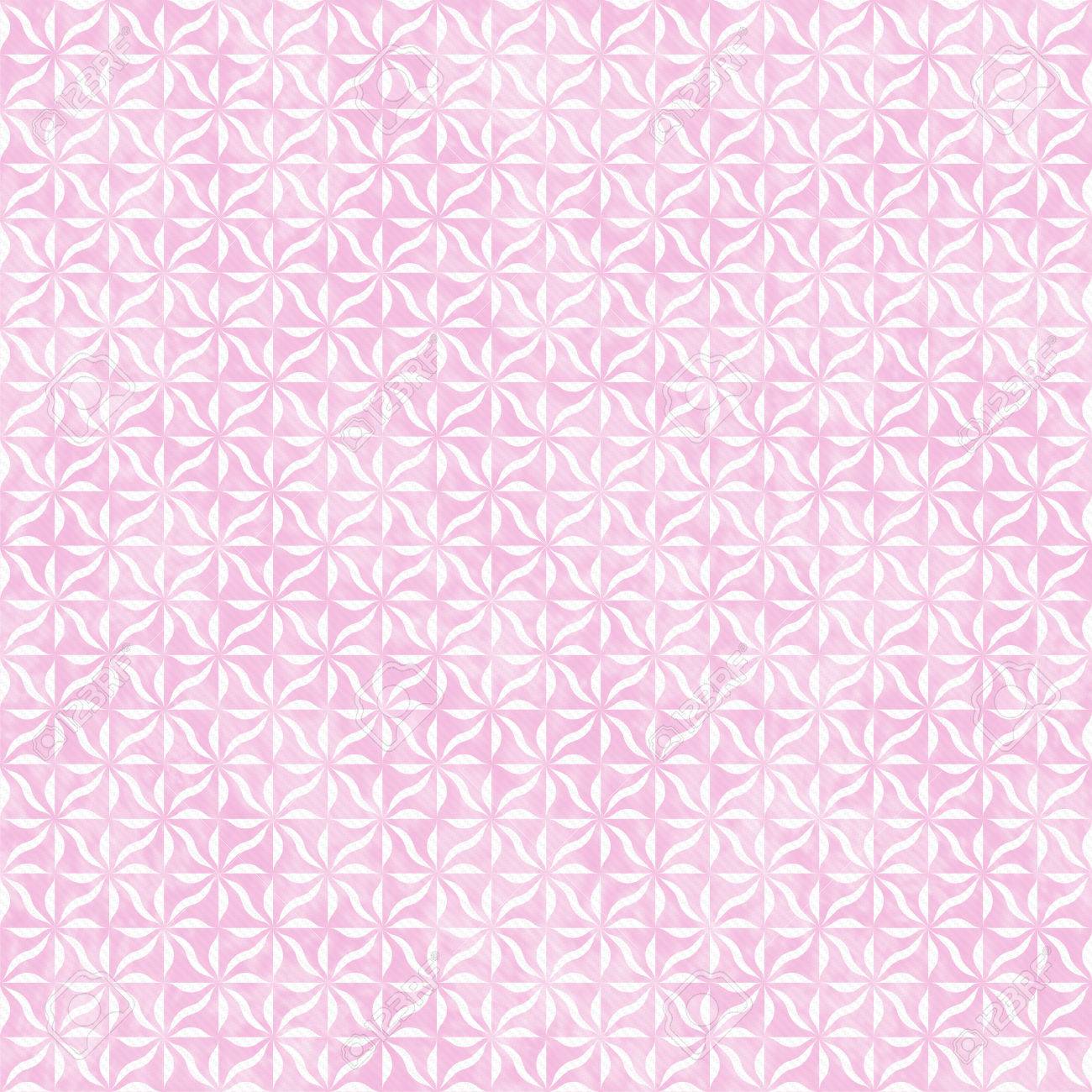 pink and white decorative swirl design textured fabric background