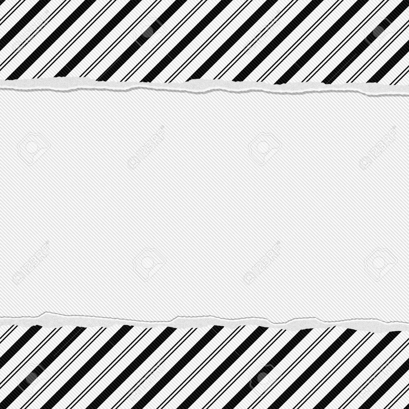 black and white striped frame with torn background with center striped frame