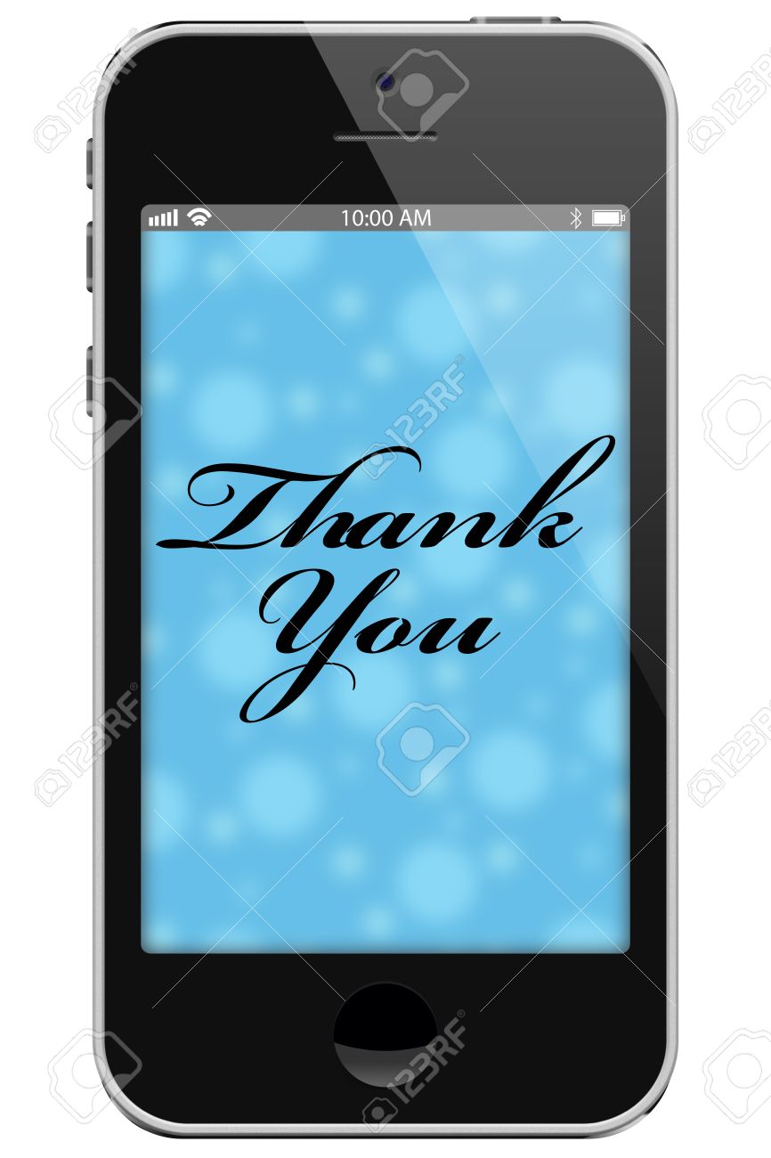 thank you for your online purchase cell phone with text thank thank you phone