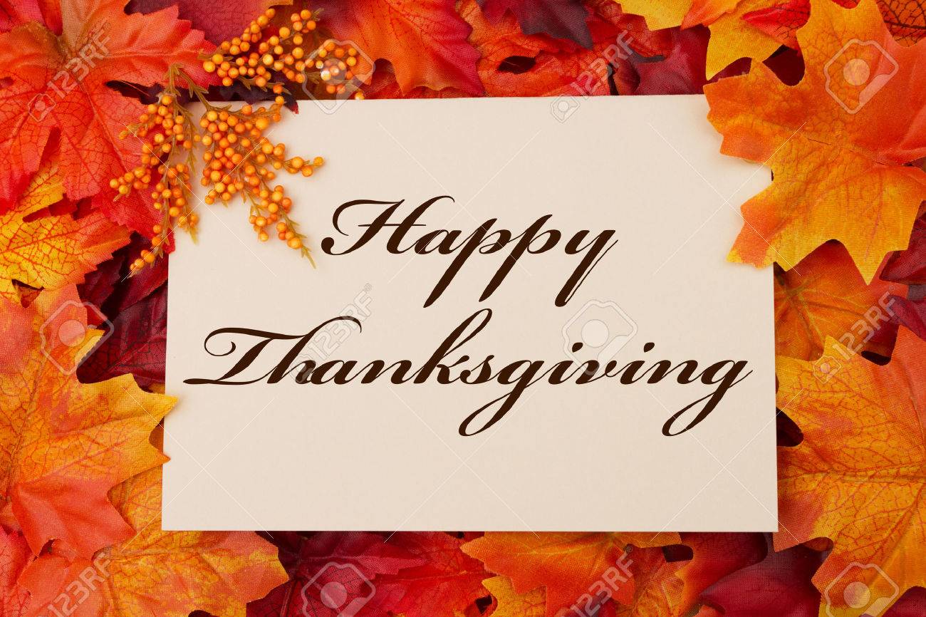 a happy thanksgiving card a beige card with words happy thanksgiving greetings words