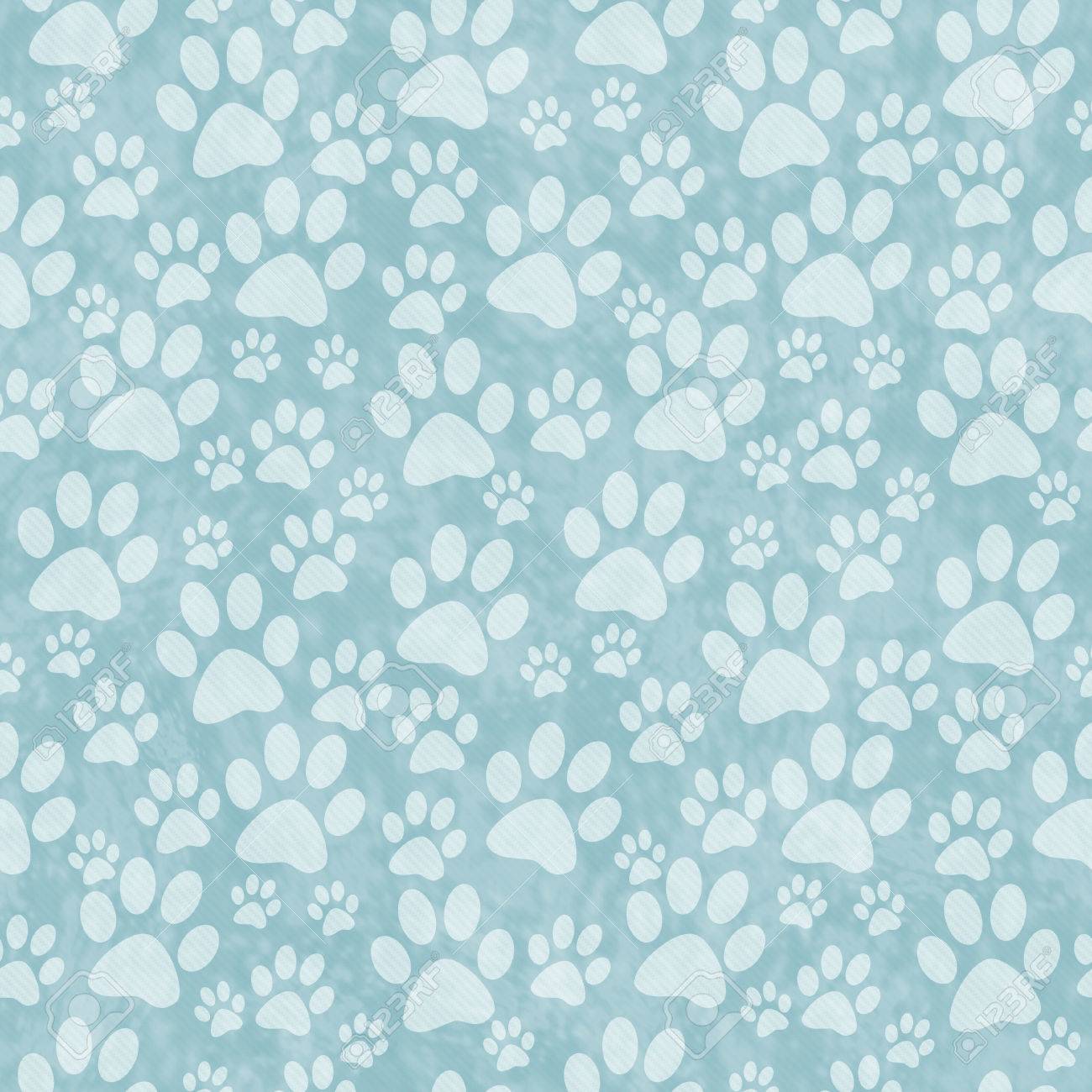 blue dog paw print tile pattern repeat background that is seamless