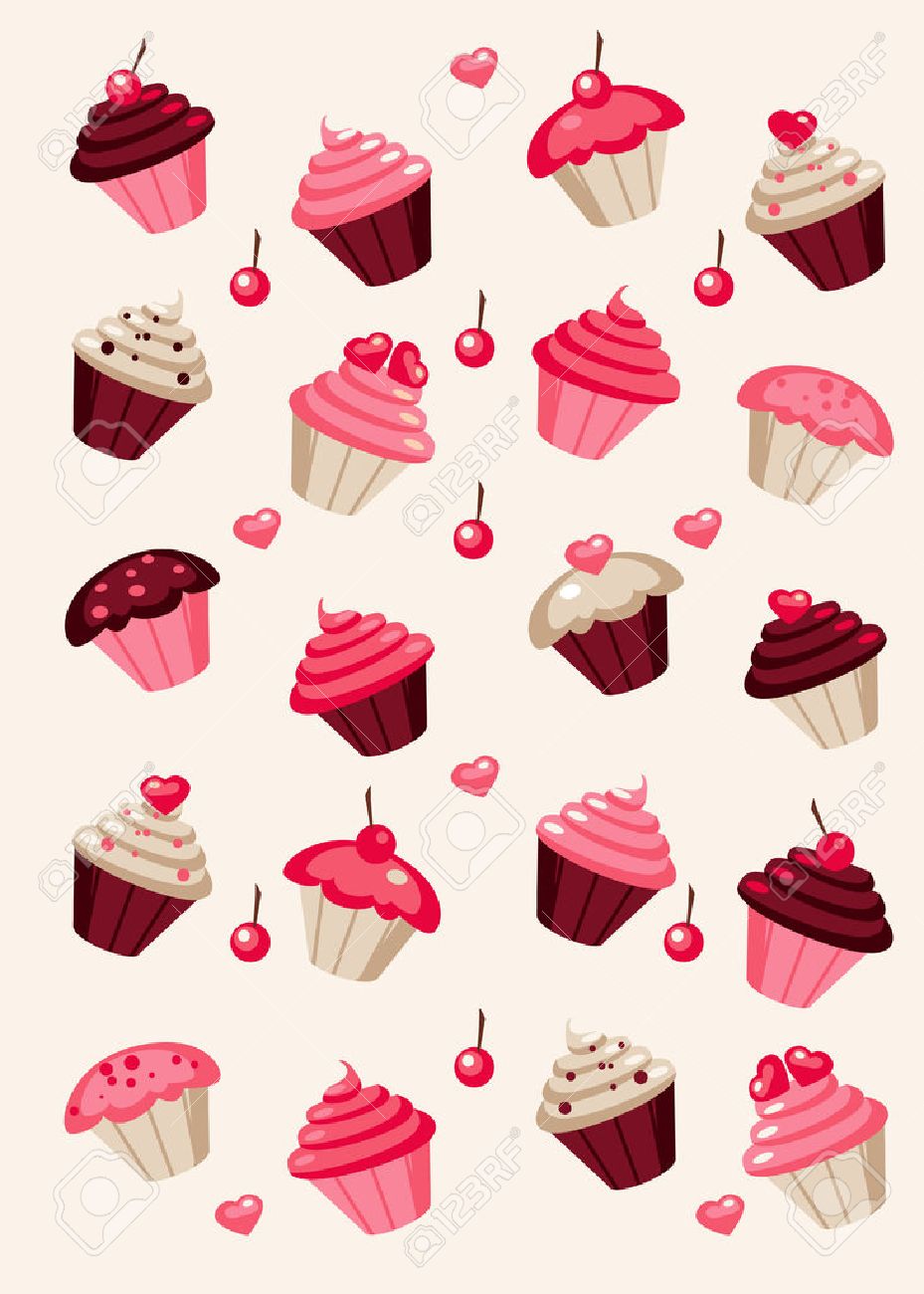 Cupcake Background Illustration Royalty Free Cliparts Vectors And