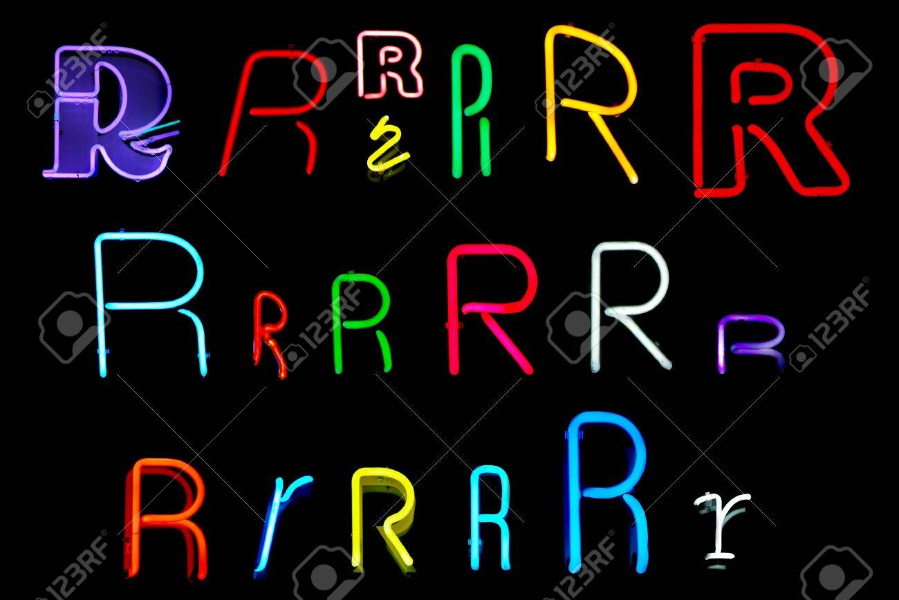Neon Buchstaben R Aus Neon Zeichen Fur Design Elemente Lizenzfreie Fotos Bilder Und Stock Fotografie Image