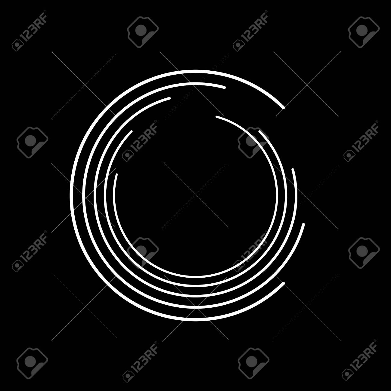 Download White Stripes In Round Form Geometric Art Design Element For Royalty Free Cliparts Vectors And Stock Illustration Image 141667956