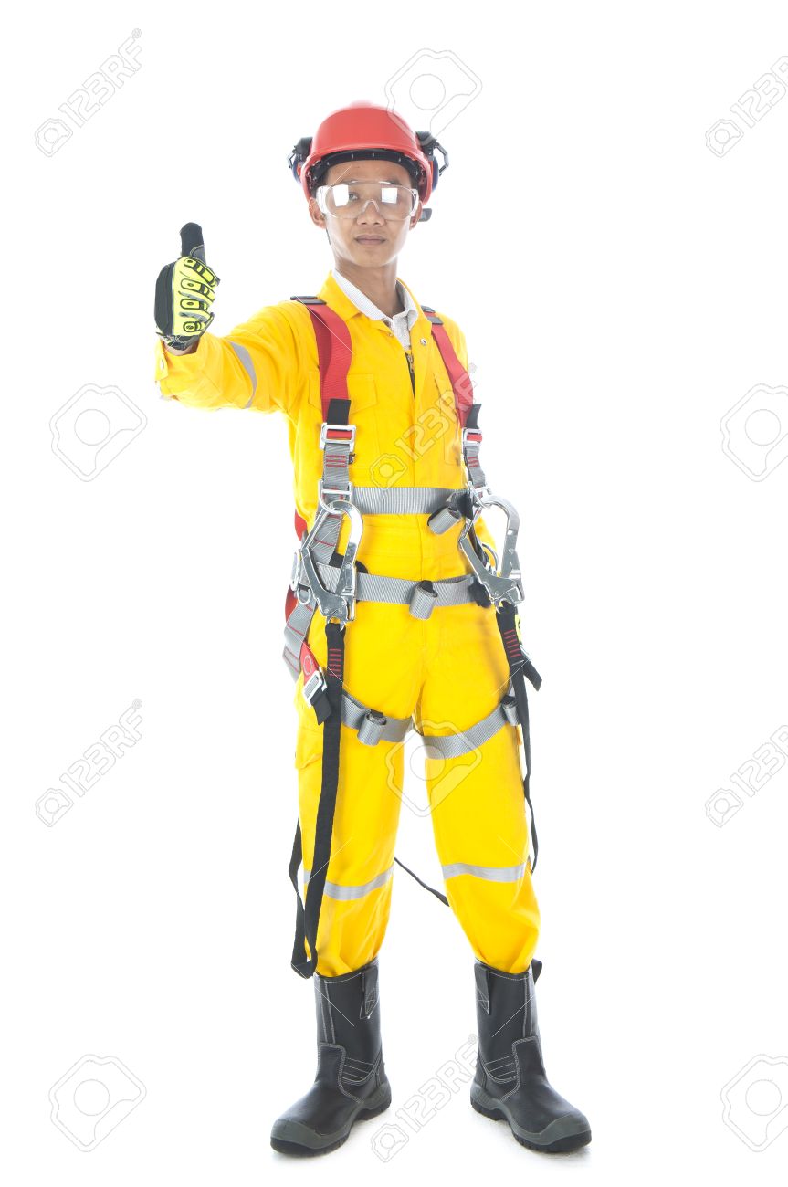 A Man Complete With Personal Protective Equipment Wearing Safetyl Body Harness Showing Thumb Up Stock Photo, Picture And Royalty Free Image. Image 30536580. A Man Complete With Personal Protective Equipment Wearing Safetyl Body Harness Showing Thumb Up Stock Photo, Picture And Royalty Free Image. Image 30536580.