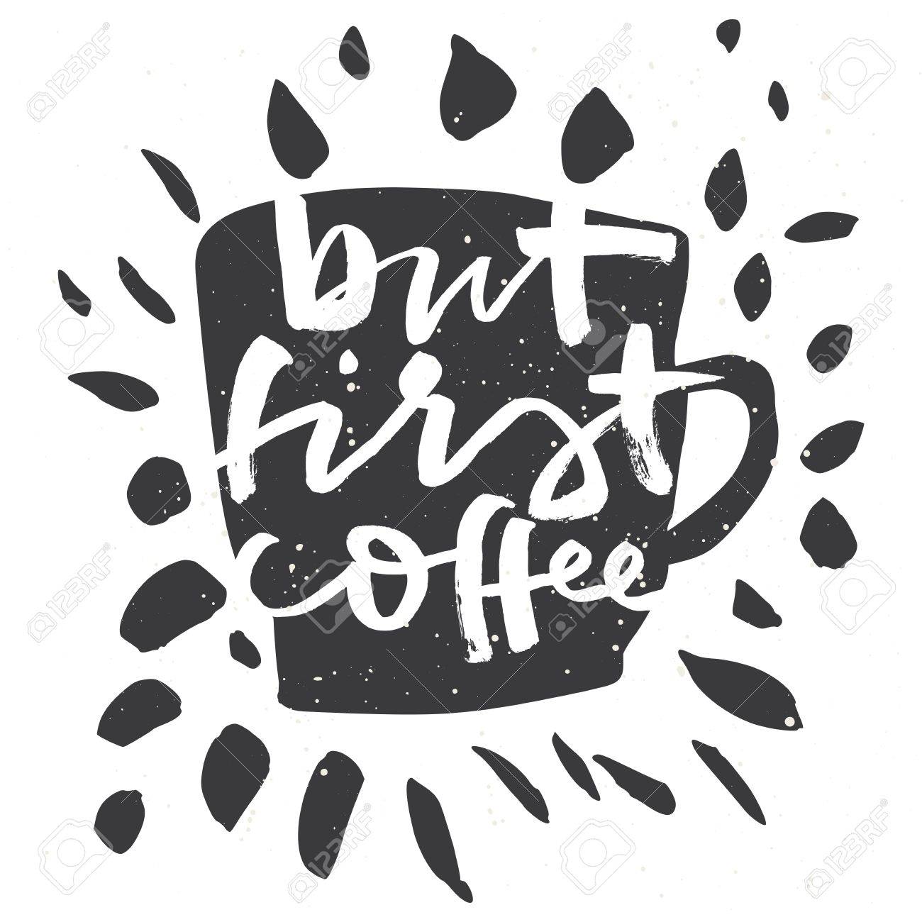 ポスター コーヒー 墨のイラスト素材 ベクタ Image