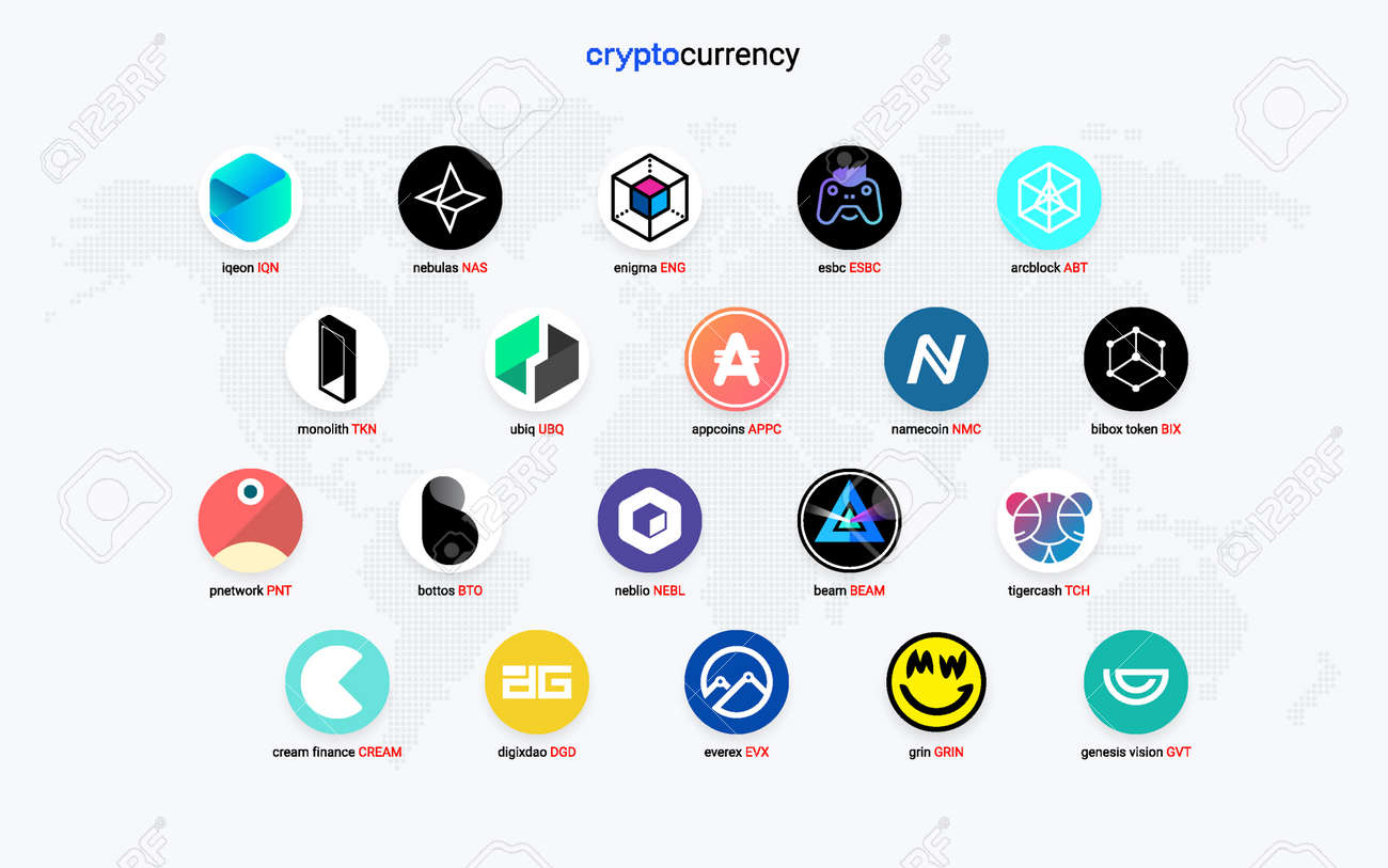 Concept De Chaîne De Blocs Du Système De Paiement Numérique Des Pièces De Monnaie  Crypto. Clip Art Libres De Droits, Svg, Vecteurs Et Illustration. Image  179152344