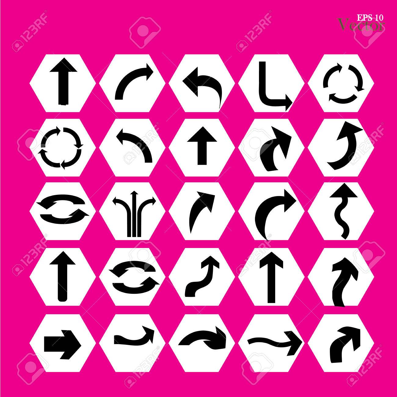 矢印のアイコンは ピンク Background Arrow Illustration Basic Arrow Standard 矢印 Arrow ベクトルの矢印を設定します のイラスト素材 ベクタ Image