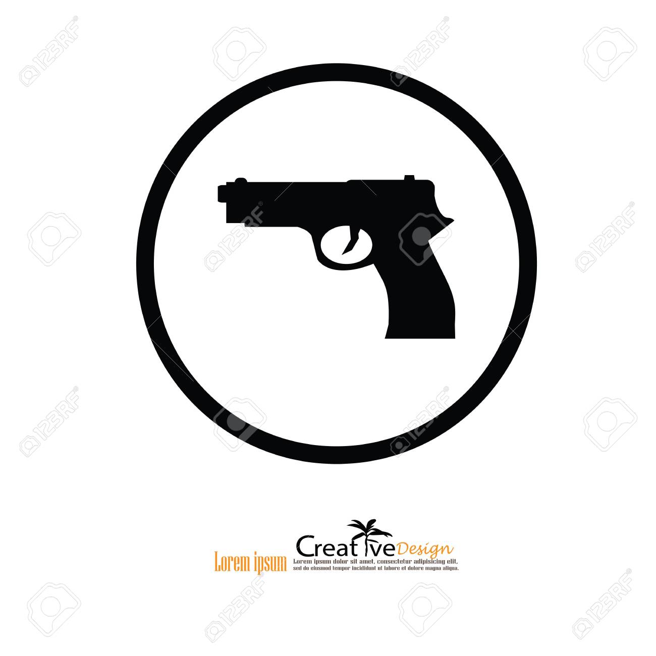 gun gun icon vector イラスト ロイヤリティフリークリップアート