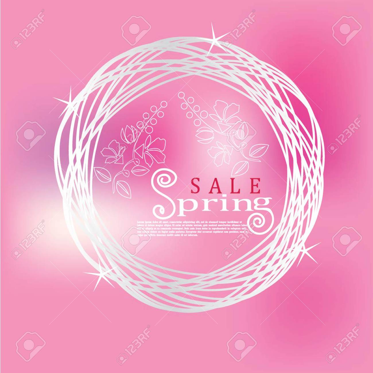 floral spring templates for romantic and easter design