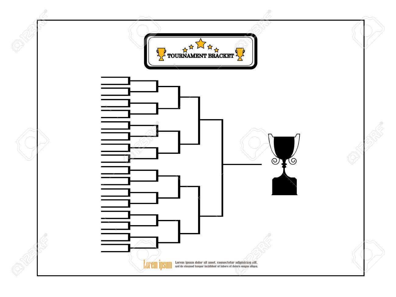 blank basketball tournament bracket on backgroundvector illustration stock vector 74270048