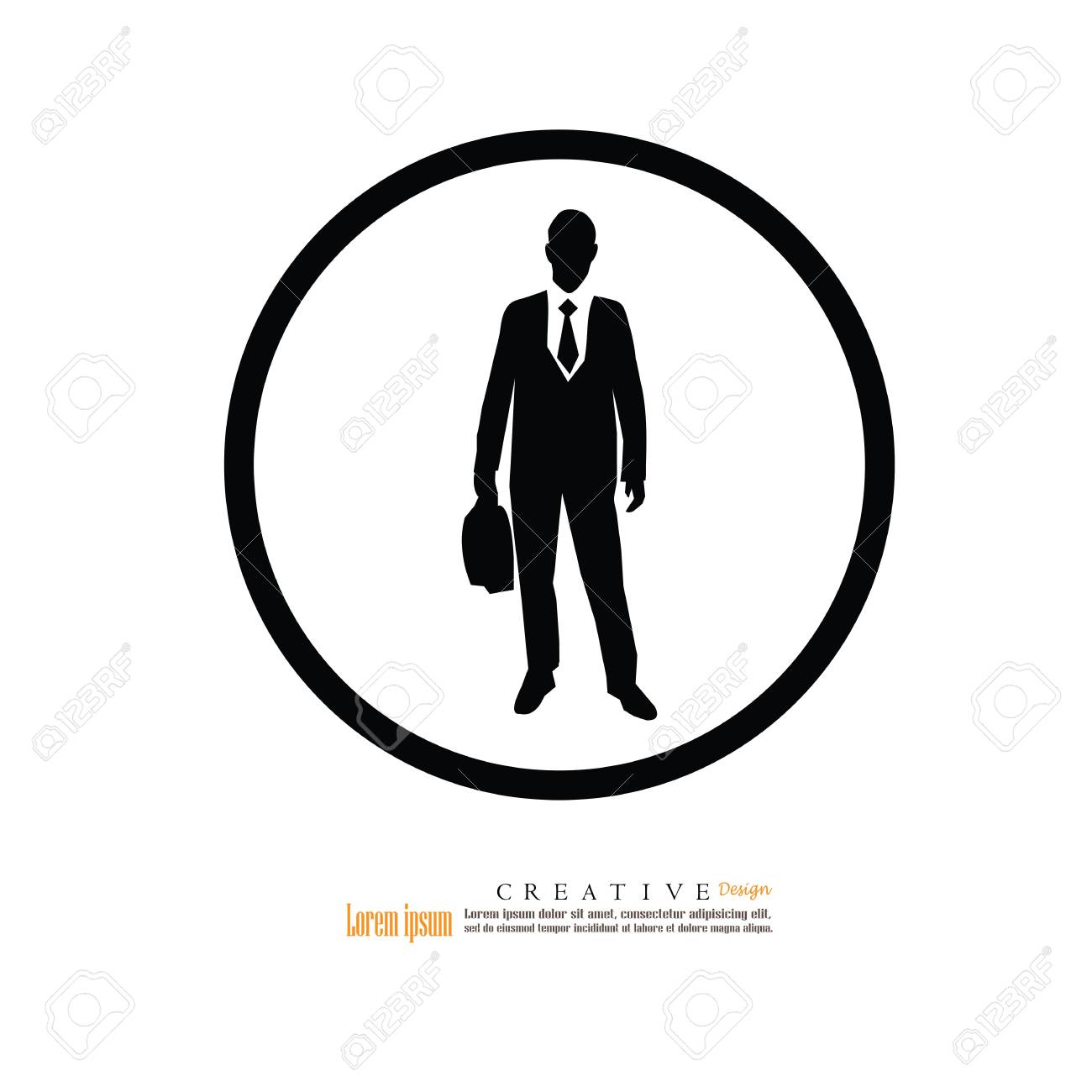 Business man icon. Business man with suit.vector illustration