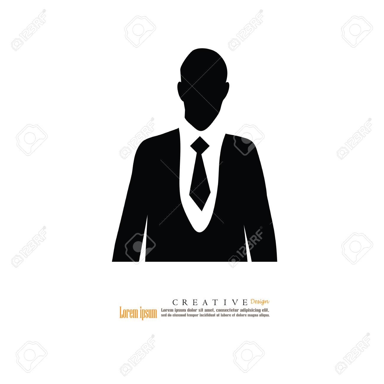 Business man icon. Business man with suit.vector illustration