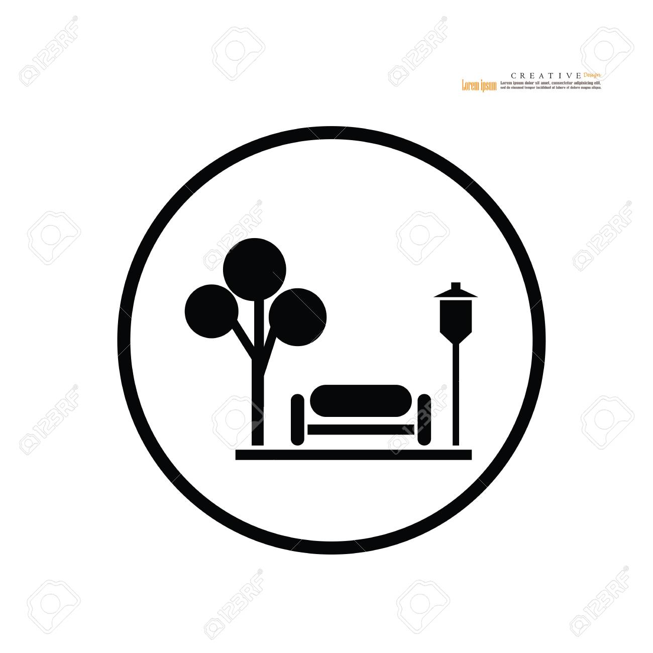 park icon.garden icon.vector illustration.