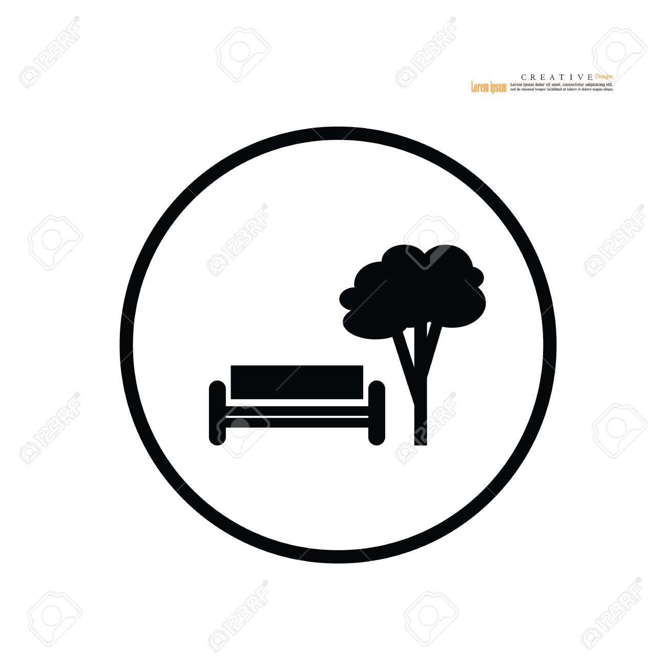 park icon.garden icon.vector illustration.
