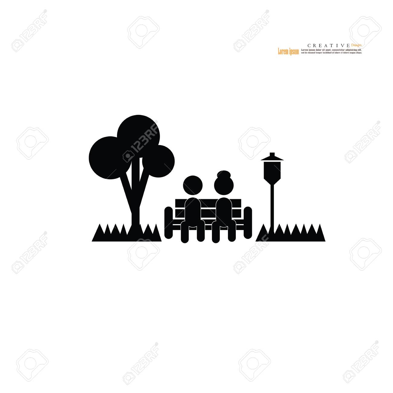 park icon.garden icon.vector illustration.