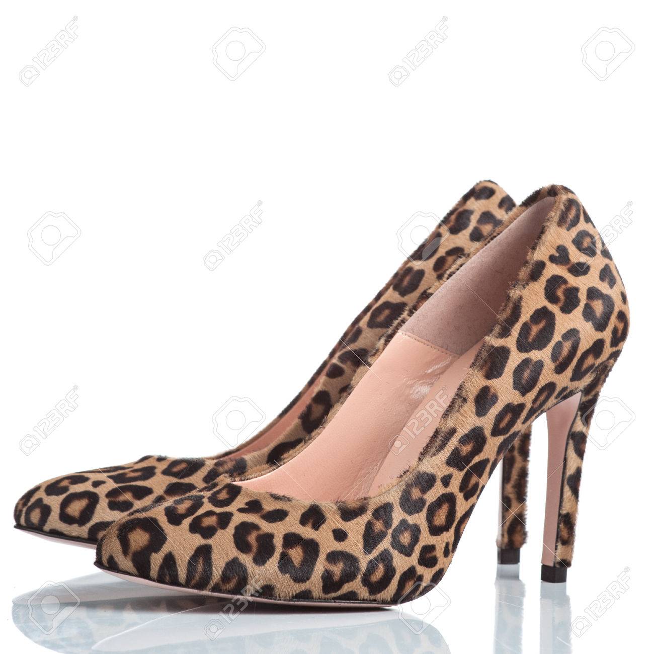 chaussure a talon leopard