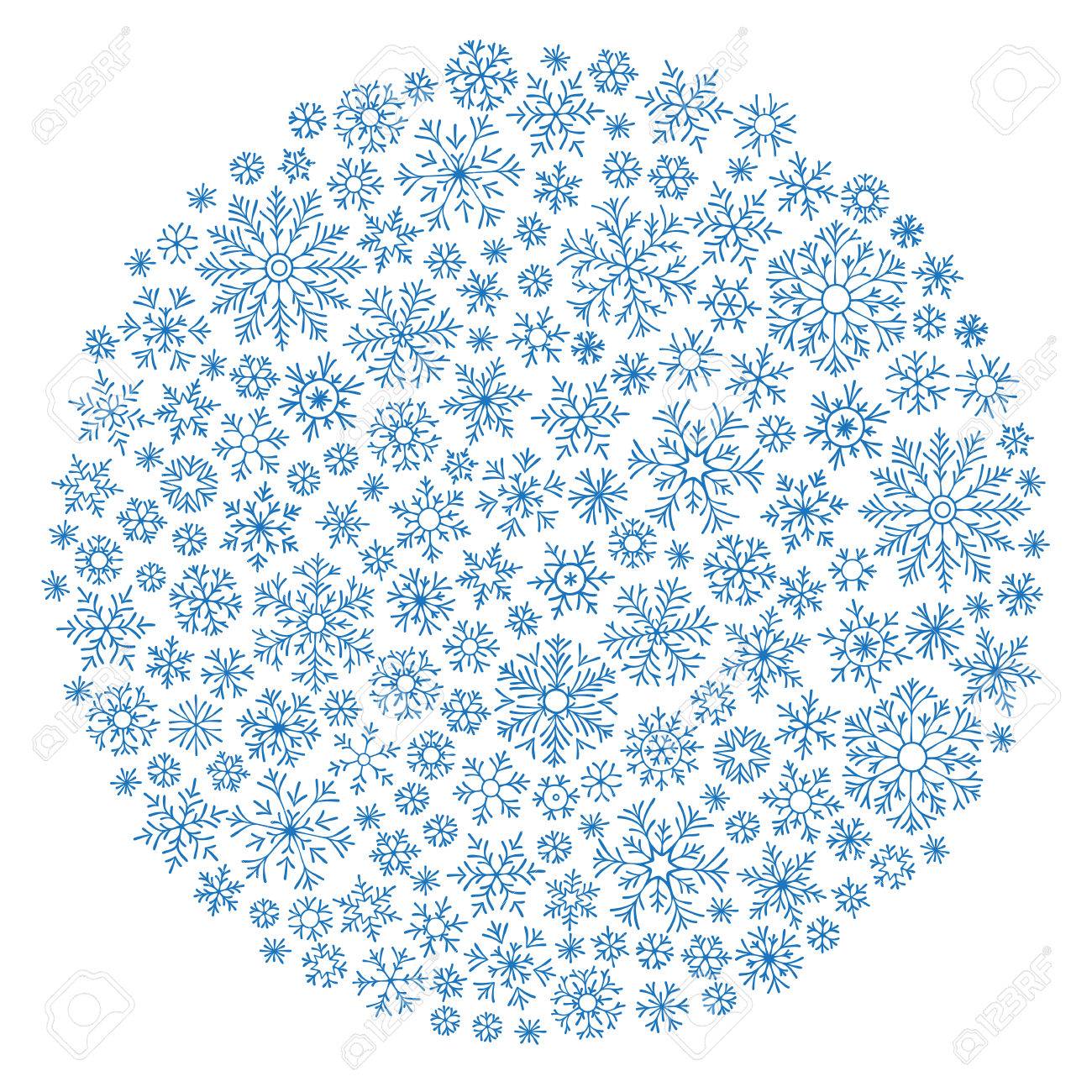 Boule de No l de flocons de neige pour un vecteur de carte Motif pour livre