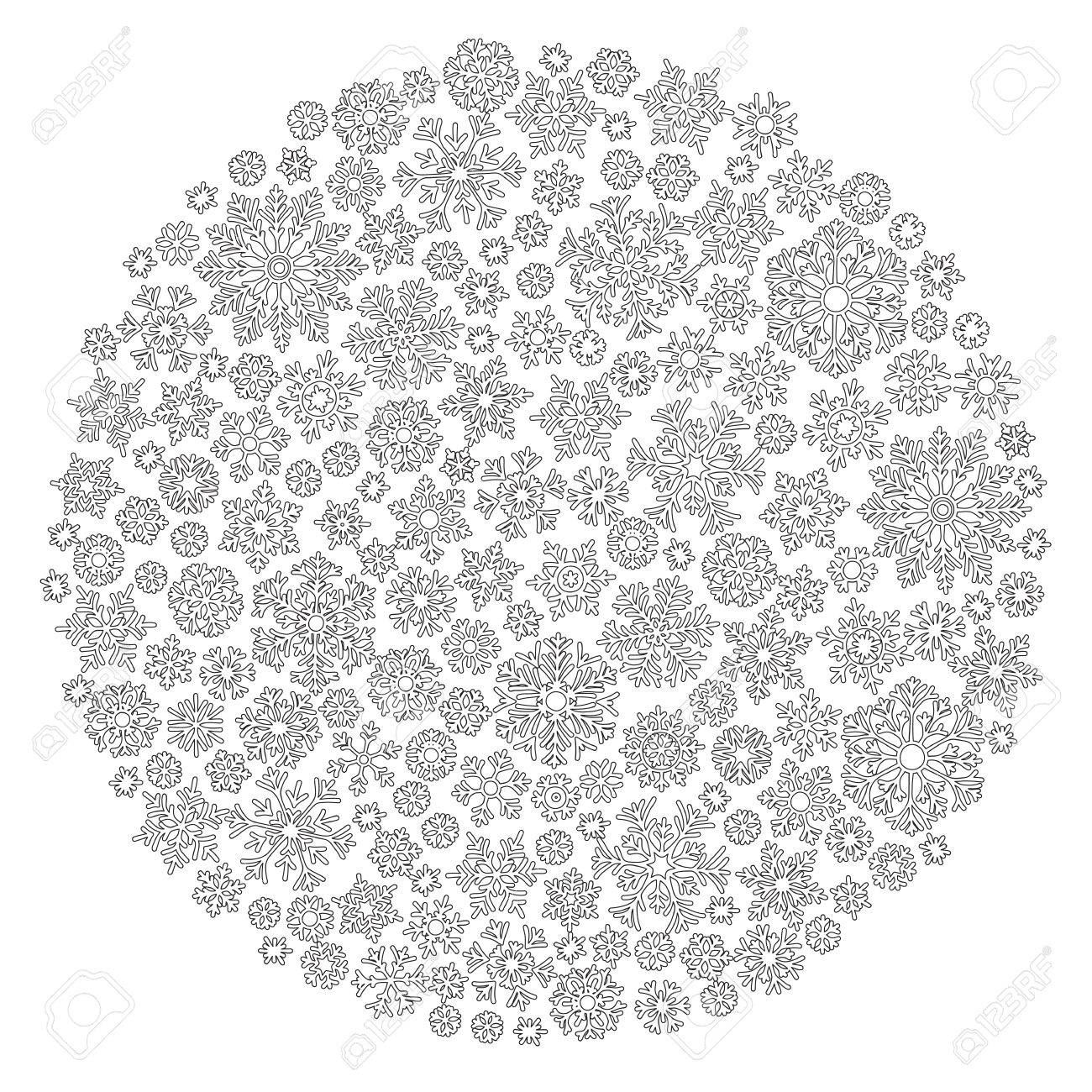 Boule de No l de flocons de neige pour un vecteur de carte Motif pour livre