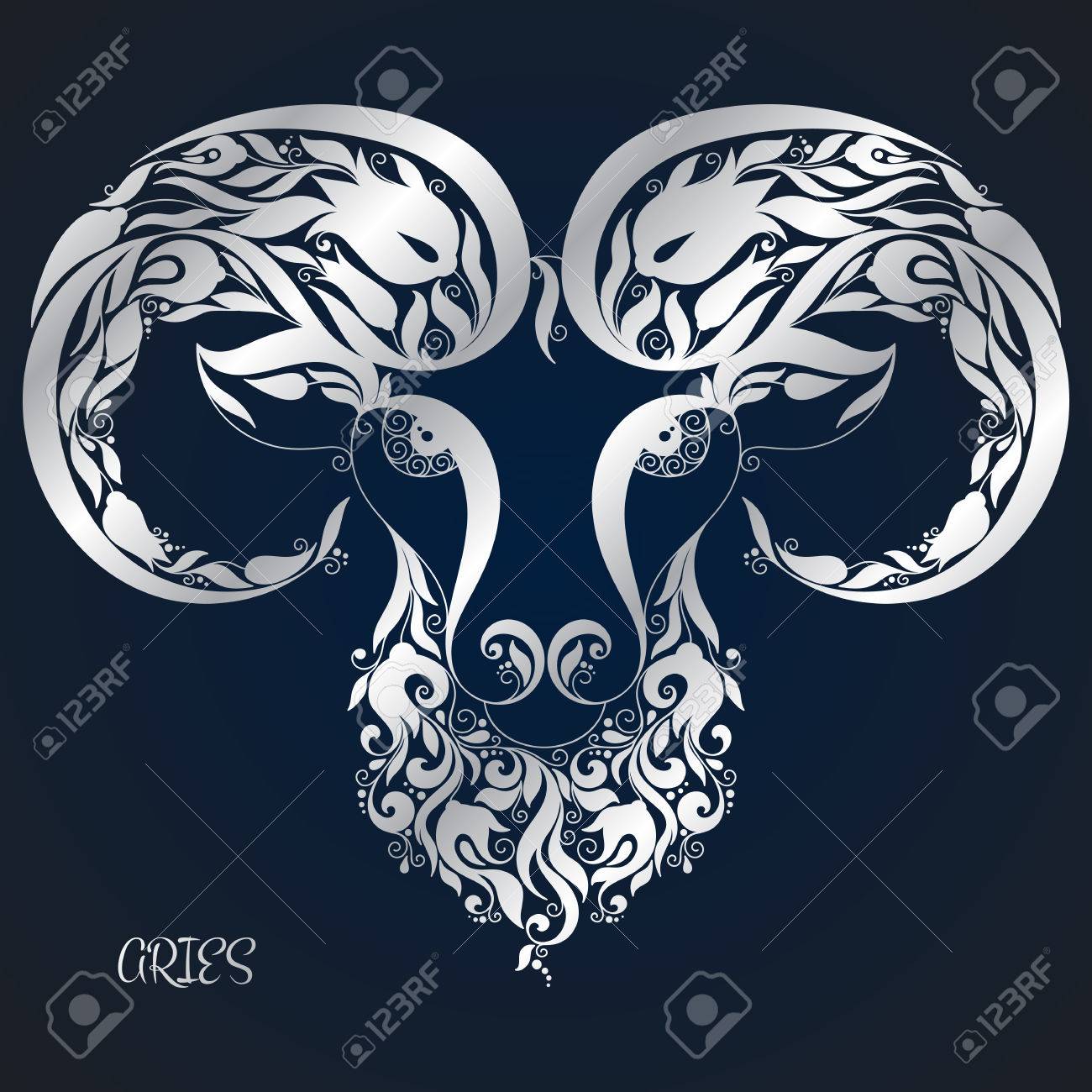 Belier Astrologie Signe Astrologique Hand Drawn Style Banque D Images Et Photos Libres De Droits Image