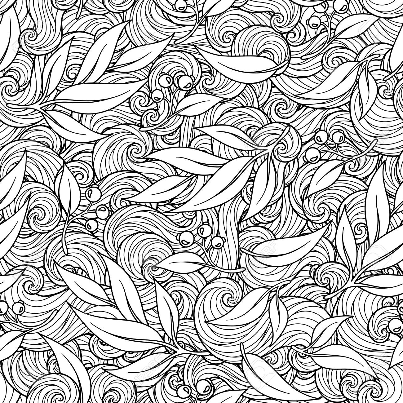 Vector De Fondo Con Bosquejo De Ramas Botanicas En La Textura De Estilo Vintage Libro Para Colorear Para Adultos Ilustraciones Vectoriales Clip Art Vectorizado Libre De Derechos Image 81239302