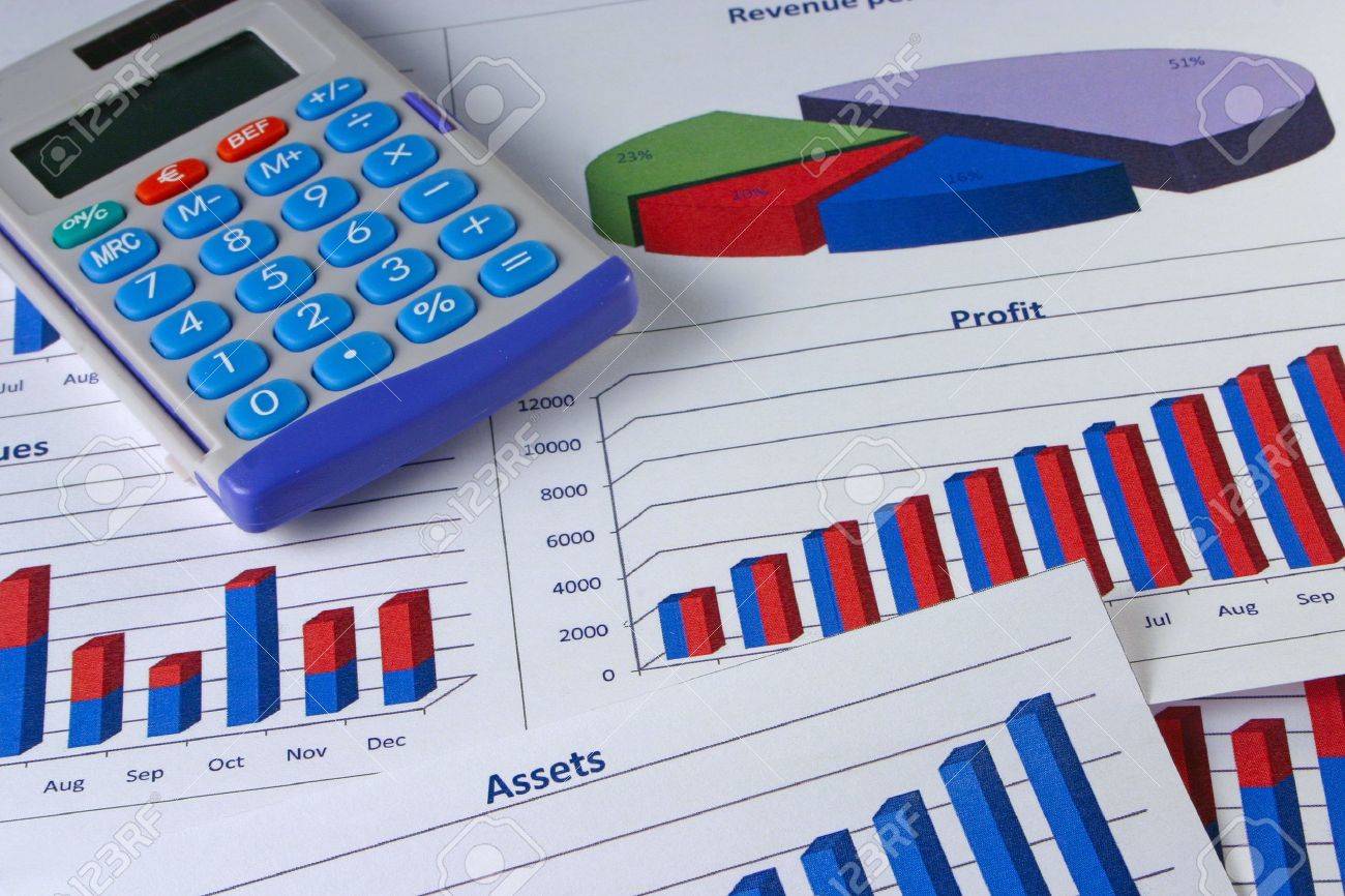 financial management charts with a calculator stock photo picture financial management calculator