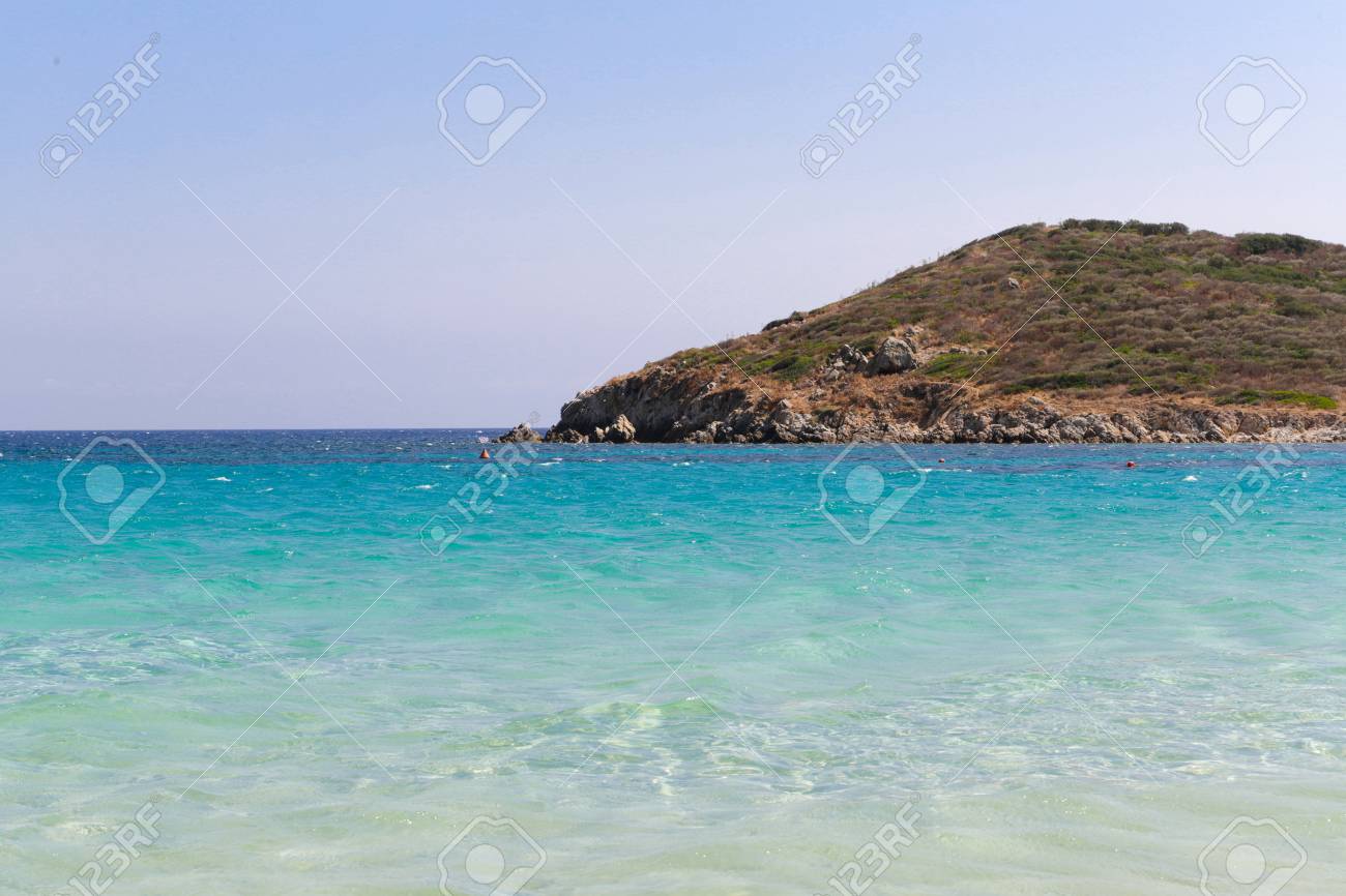 View Of The Wonderful Beach Of Spiaggia Di Tuerredda Sardinia