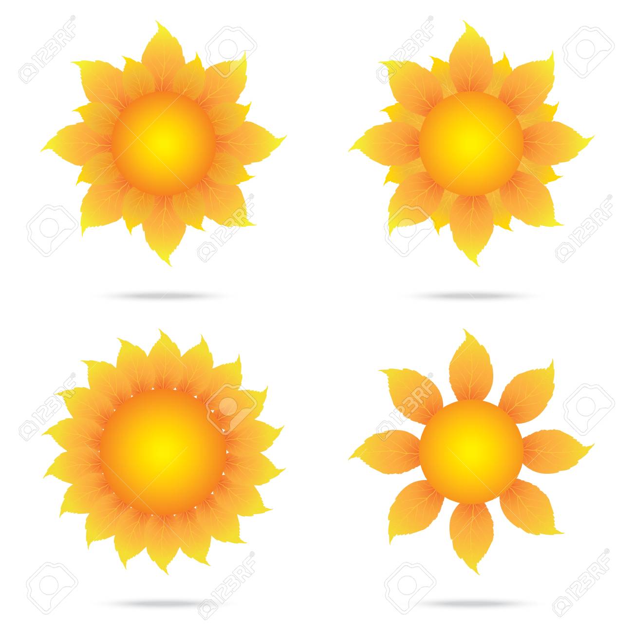 ベクトル イラスト エコひまわり背景白に設定ののイラスト素材 ベクタ Image