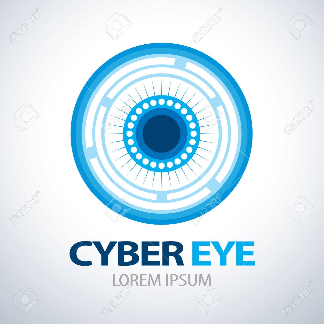 cyber eye symbol icon vector illustration royalty free cliparts