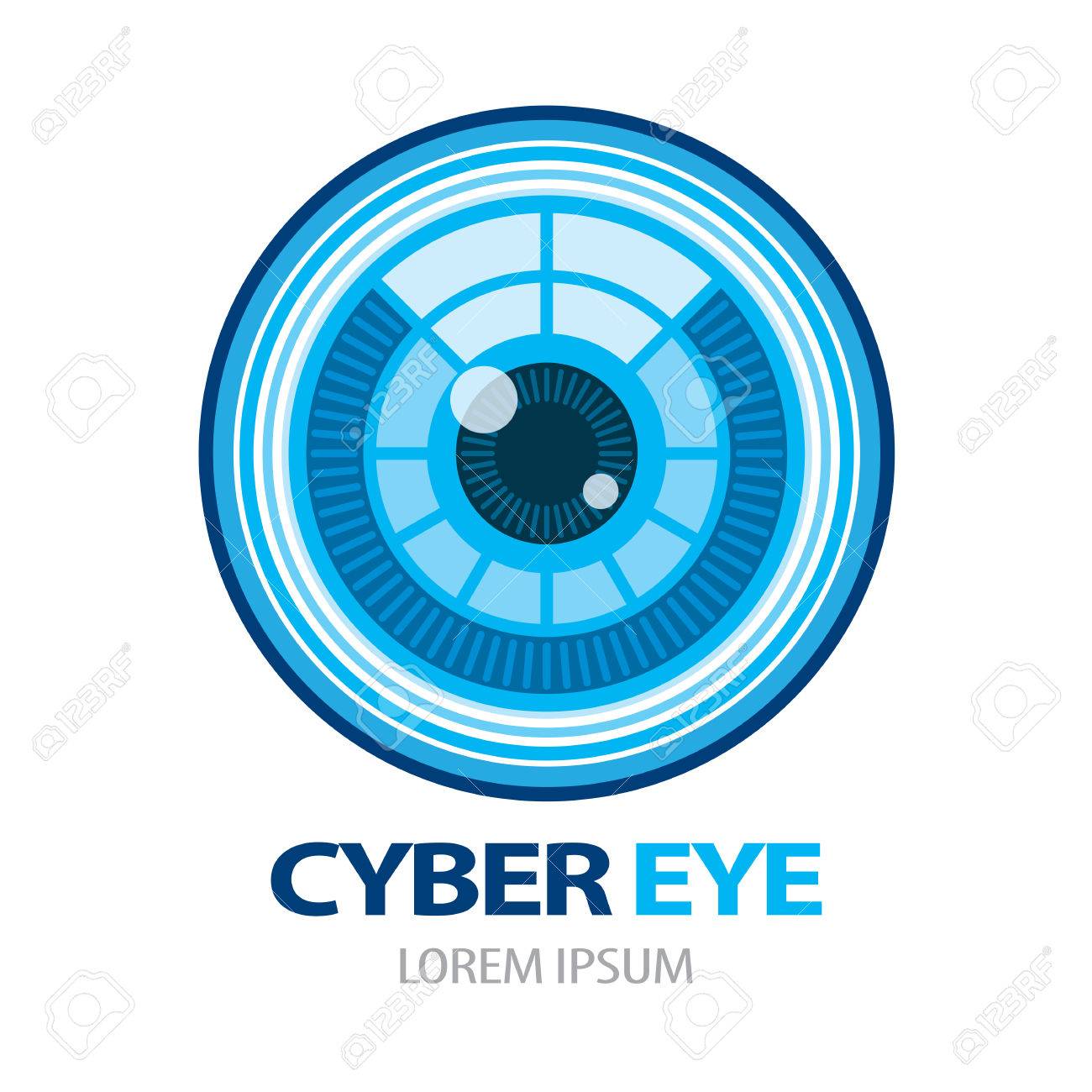 cyber eye symbol icon vector illustration logo template design