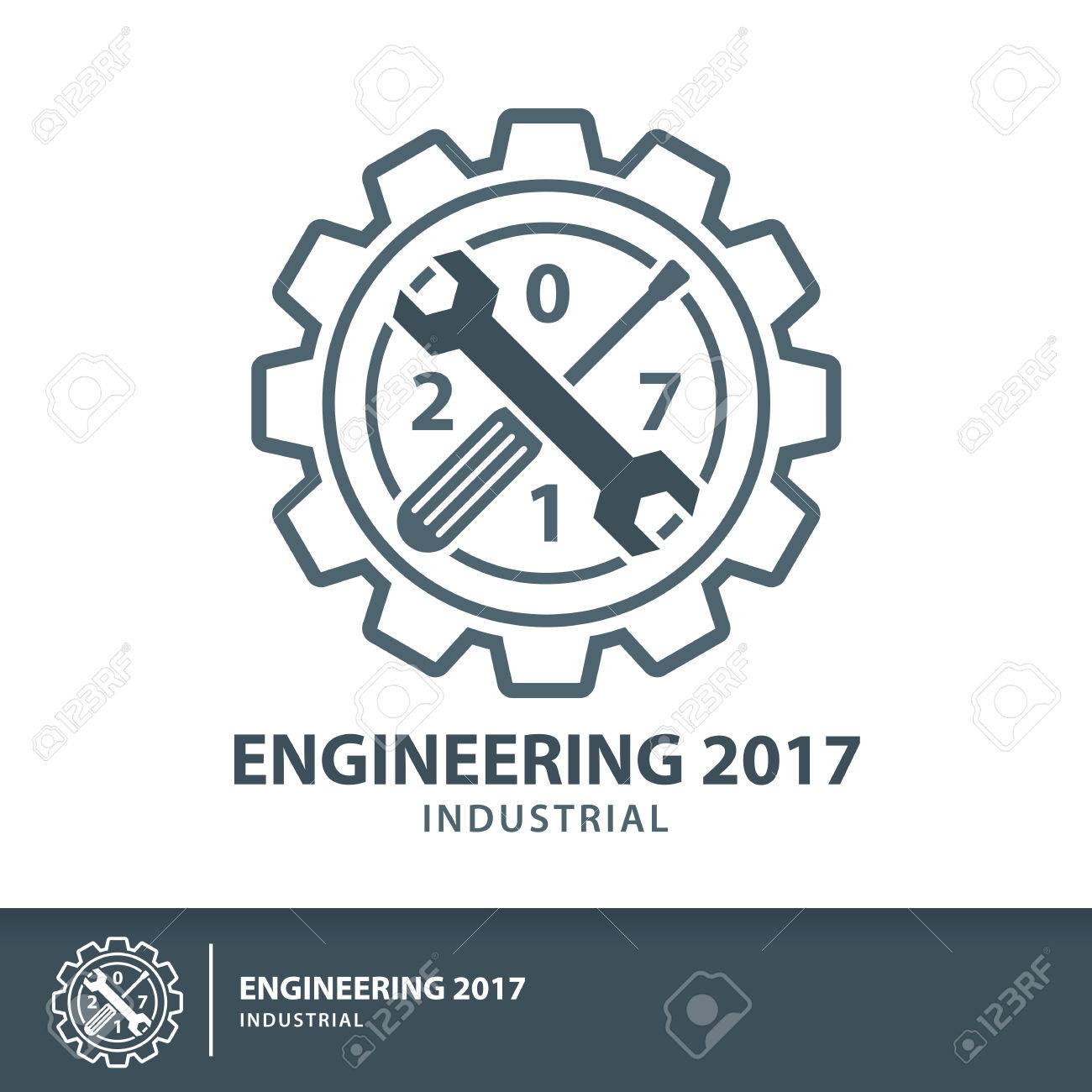 Engineering 2017 Industrial Symbol Icon Vector Illustration