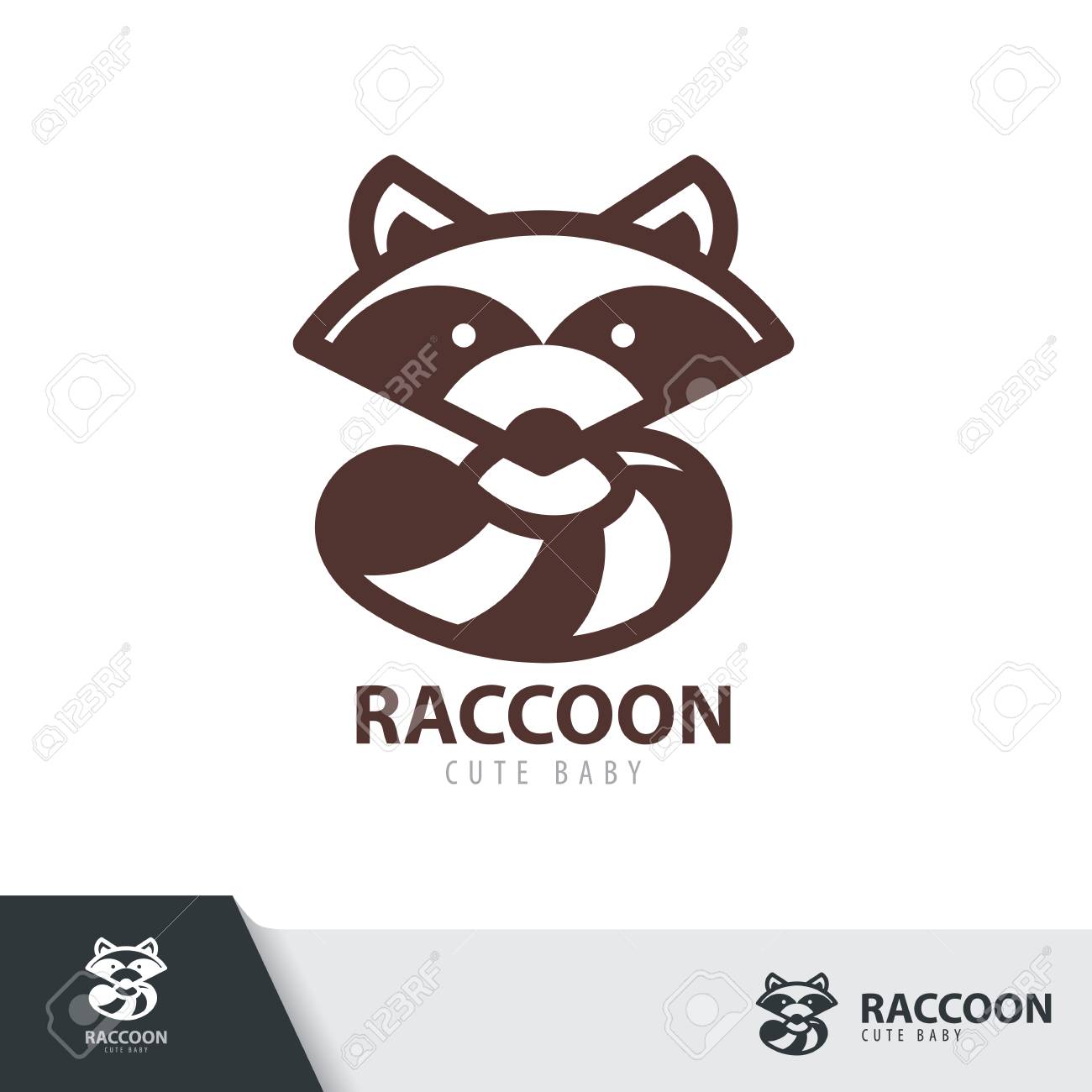 Raccoon Symbol Icon Design Isolated On White Background. Vector  Illustration, Logo Template Design. Royalty Free SVG, Cliparts, Vectors,  and Stock Illustration. Image 75143195., image size:1300x1300