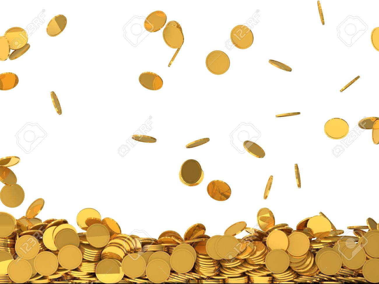 黄金のコインを自由落下。の写真素材・画像素材 Image 37276536