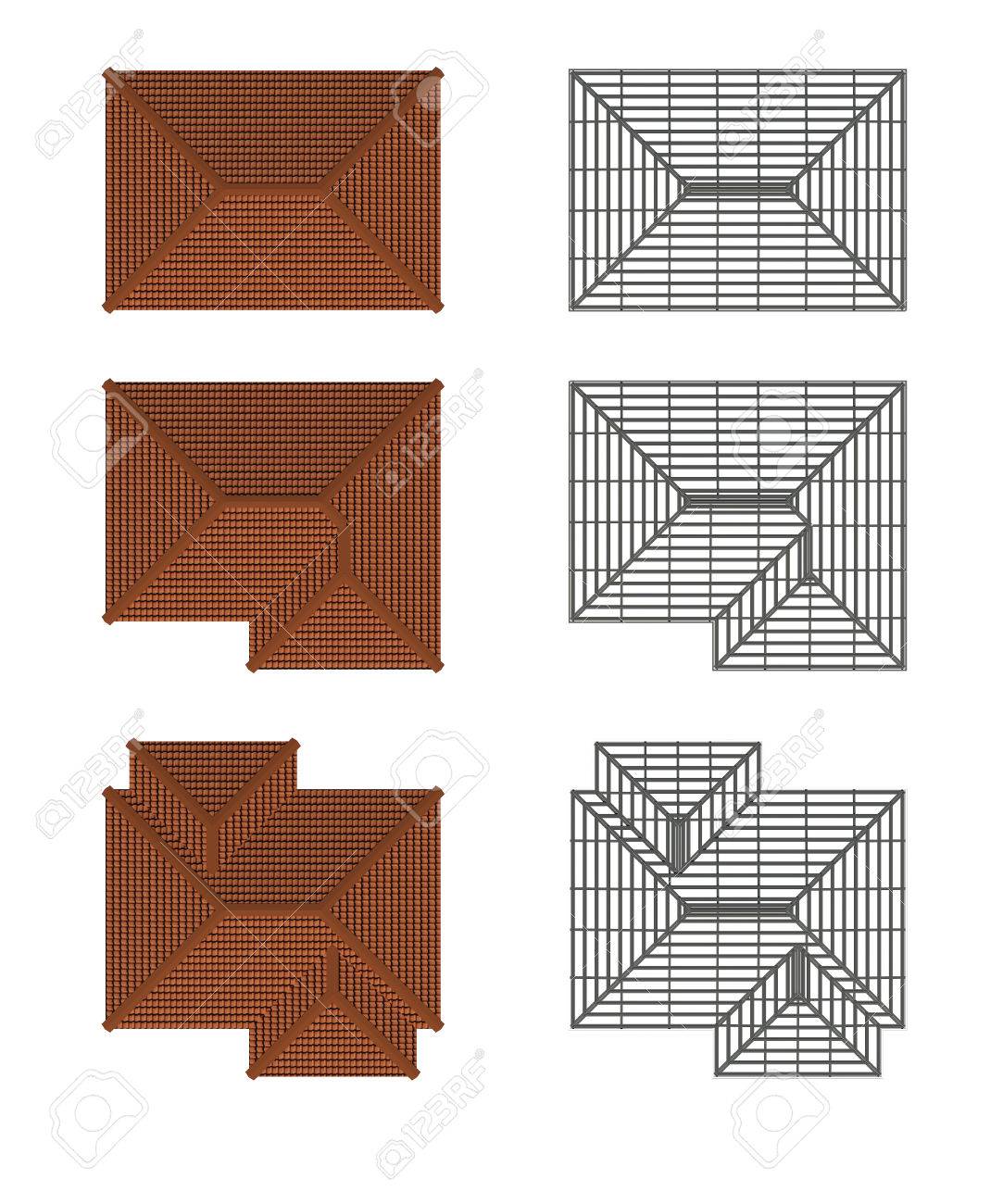 hipped roof form with multiple skeletal stock photo picture and roof form