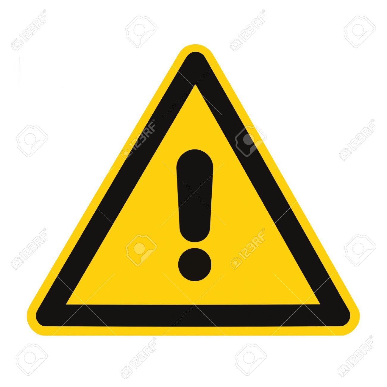 other danger and hazard sign isolated black general warning