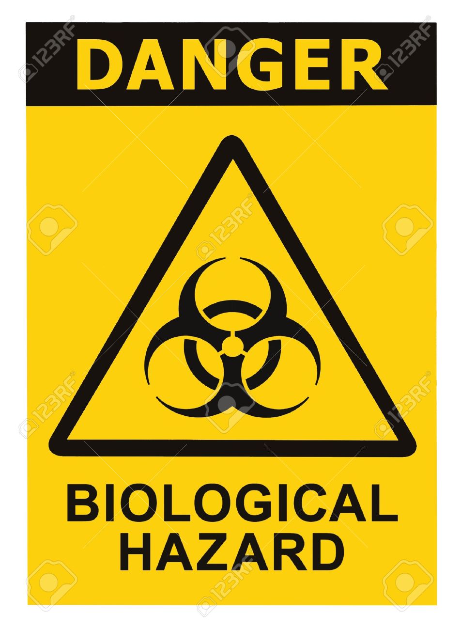 biohazard symbol sign of biological threat alert black yellow
