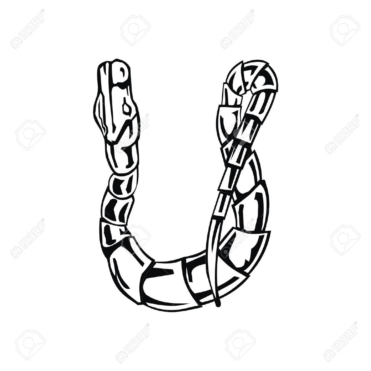letter snake u royalty free cliparts vectors and stock 3 letter snake