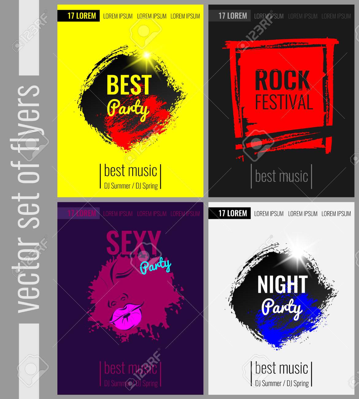 set of vector posters