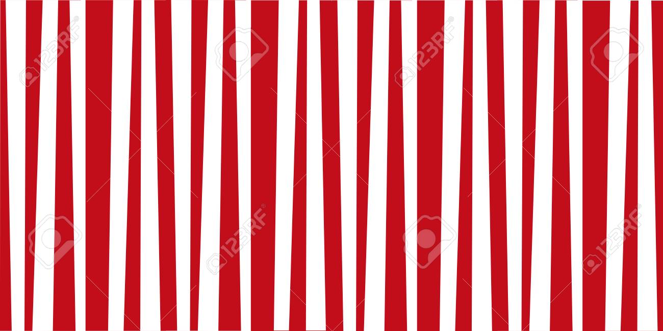 赤と白の縦ストライプのお祝いパターンのテンプレートです ヴィンテージ レトロなストライプ デザインです 創造的な垂直バナー デザイン バナー カード ポスターのベクトル図です のイラスト素材 ベクタ Image