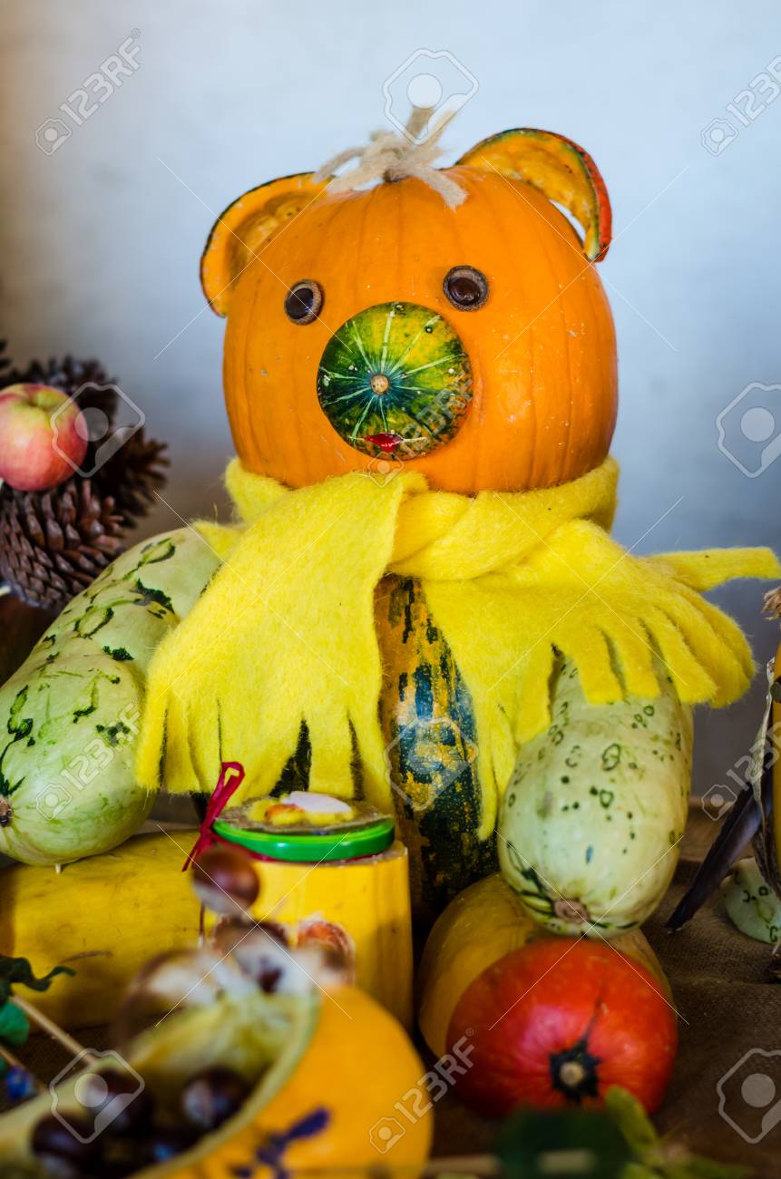 pumpkin teddy bear