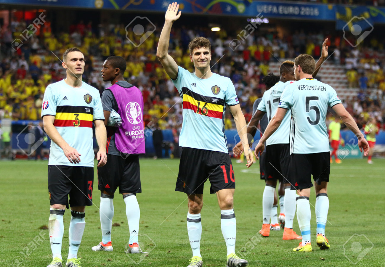 Nice France June 22 2016 Players Of Belgium National Football