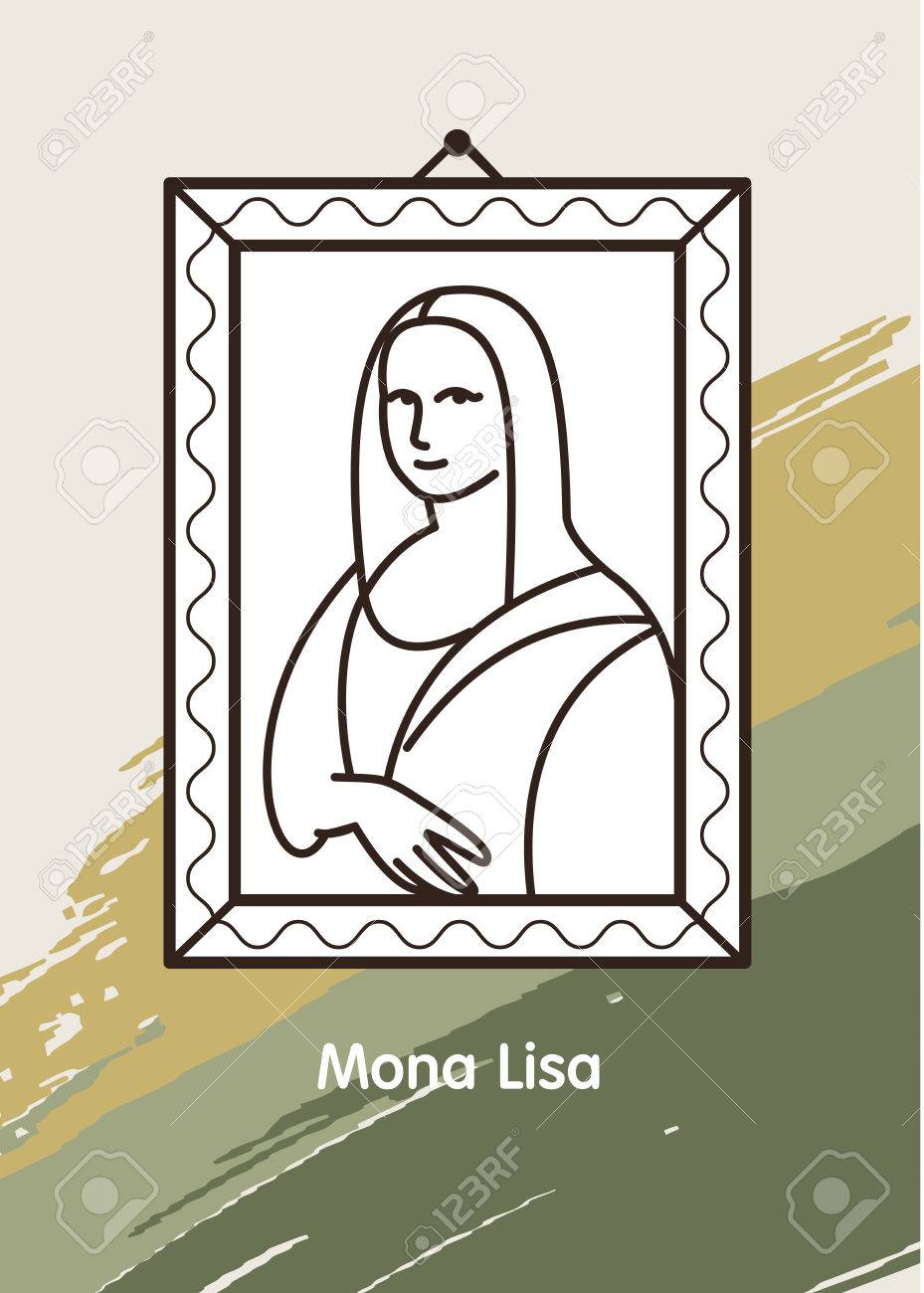 Illustration Vectorielle De La Peinture Du Grand Leonard Mona Lisa La Palette De Couleurs D Arriere Plan De L Image Clip Art Libres De Droits Vecteurs Et Illustration Image 1771