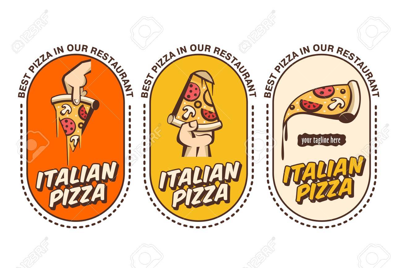 the best italian pizza vector set of logos for pizzerias royalty italian pizza logos