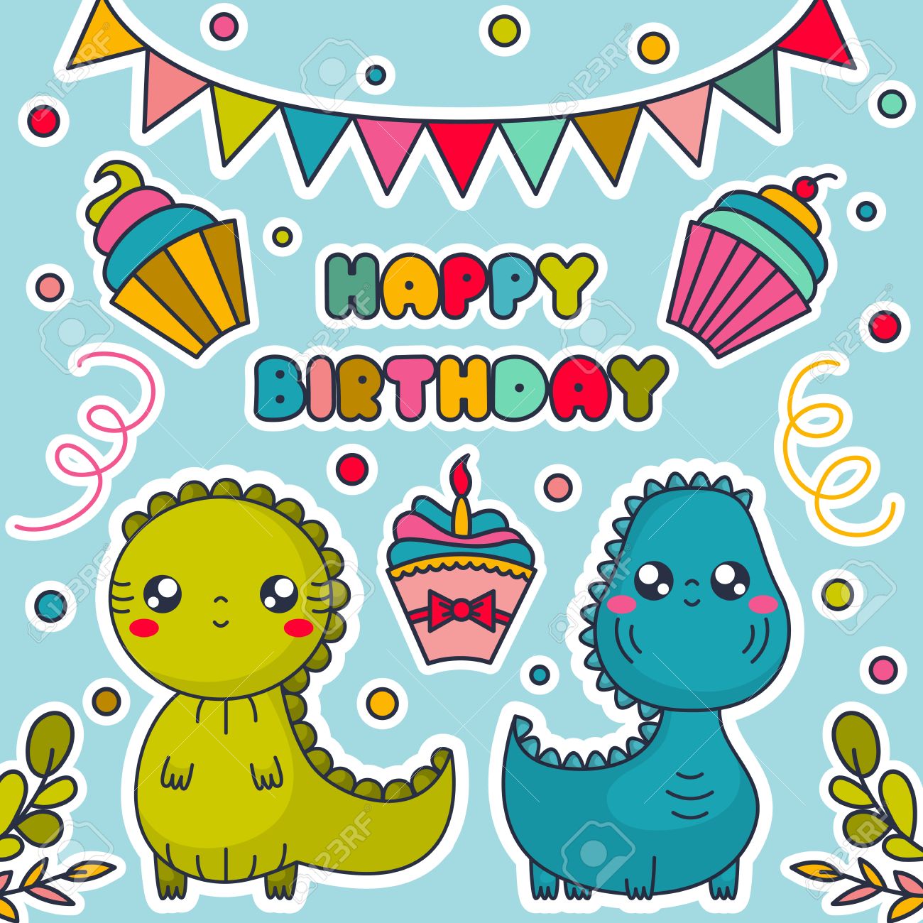 Bonne Carte D Anniversaire Avec Des Dinosaures Kawaii Gateaux Drapeaux Etamine Et Des Confettis Personnages De Dessins Animes Vector Illustration Clip Art Libres De Droits Vecteurs Et Illustration Image Bonne Carte D Anniversaire Avec Des Dinosaures Kawaii Gateaux Drapeaux Etamine Et Des Confettis Personnages De Dessins Animes Vector Illustration Clip Art Libres De Droits Vecteurs Et Illustration Image