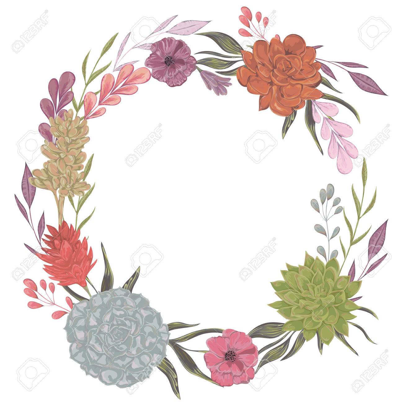 colección de decoración elementos de diseño floral para invitaciones