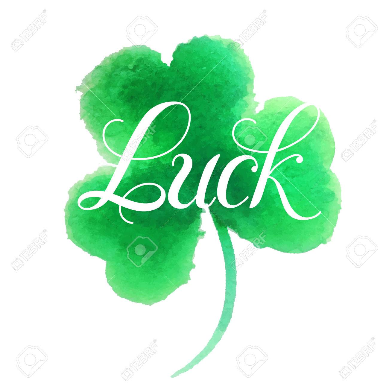 Gut Luck Hand Lettering Good Gluck Vier Blatt Clover Clover In Aquarell Gemalt Vektor Illustration St Patrick S Symbol Happy St Patrick S Day Luck Des Irish Isolated Auf Weissem Hintergrund Lizenzfrei Nutzbare Vektorgrafiken Clip Arts